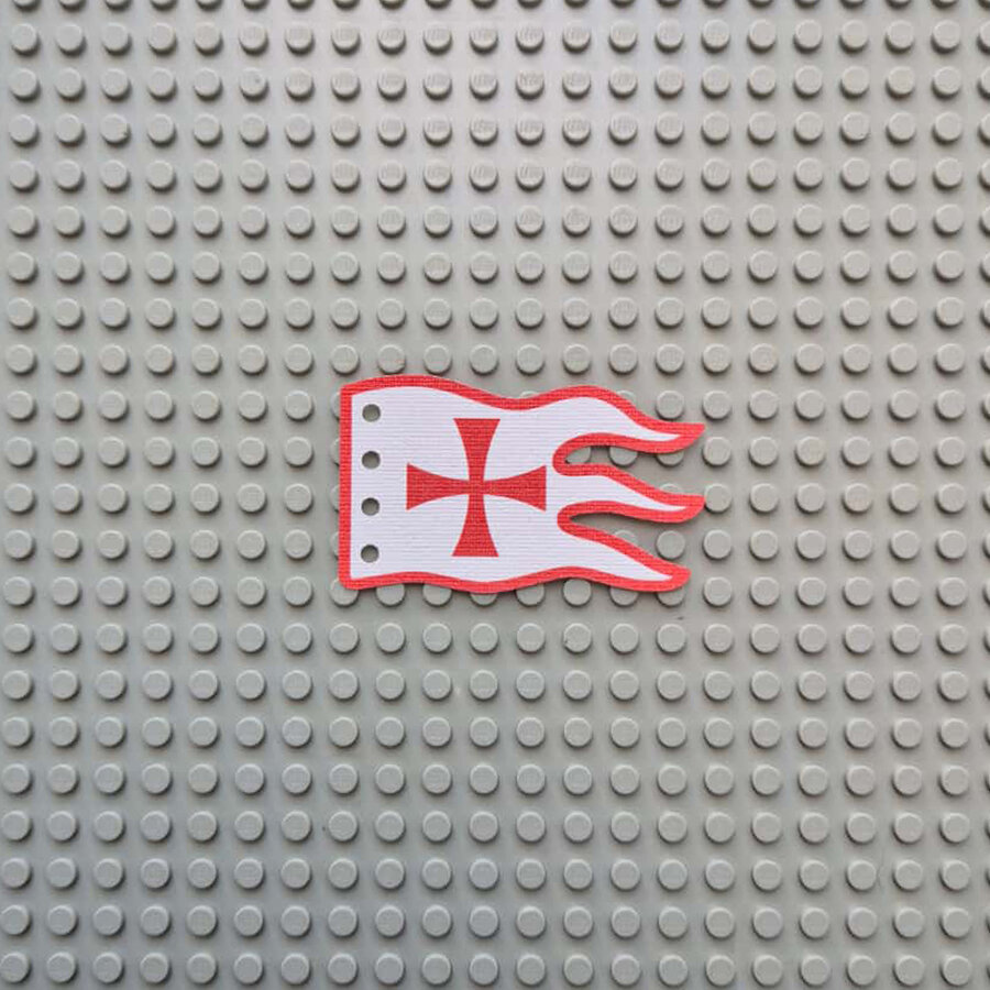 Custom Cloth - Flag 8 x 5 Wave with Templars Cross