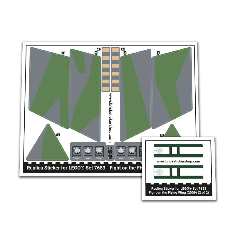 Replacement Sticker for Set 7683 - Fight on the Flying Wing