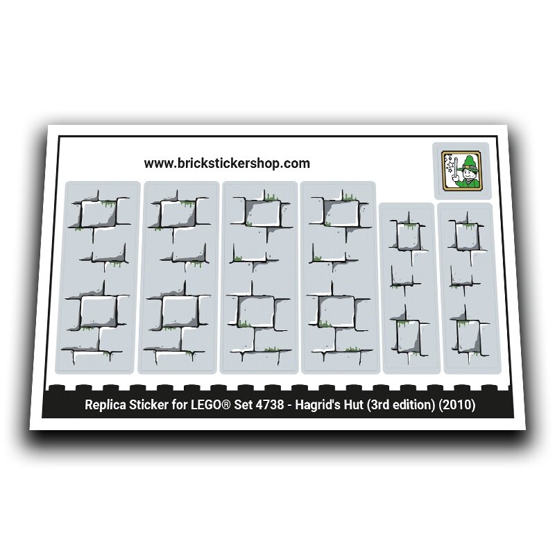 Replica Sticker for LEGO&reg; Set 4738 - Hagrid&#039;s Hut (3rd edition)