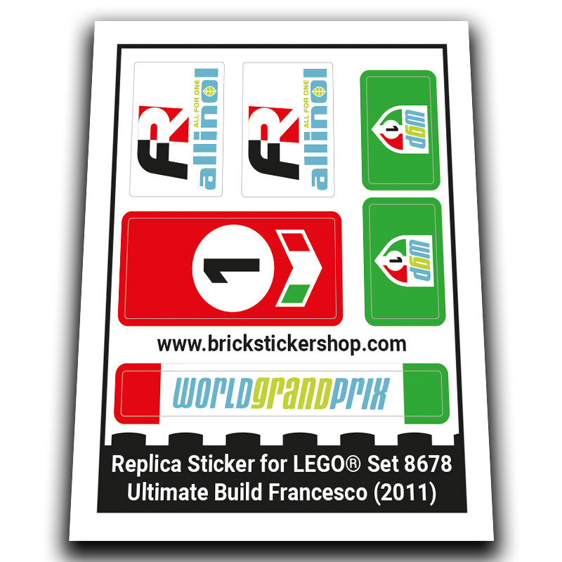 Replacement Sticker for Set 8678 - Ultimate Build Francesco