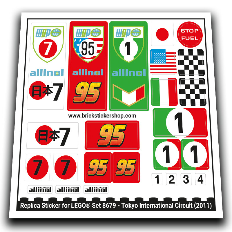 Replacement Sticker for Set 8679 - Tokyo International Circuit