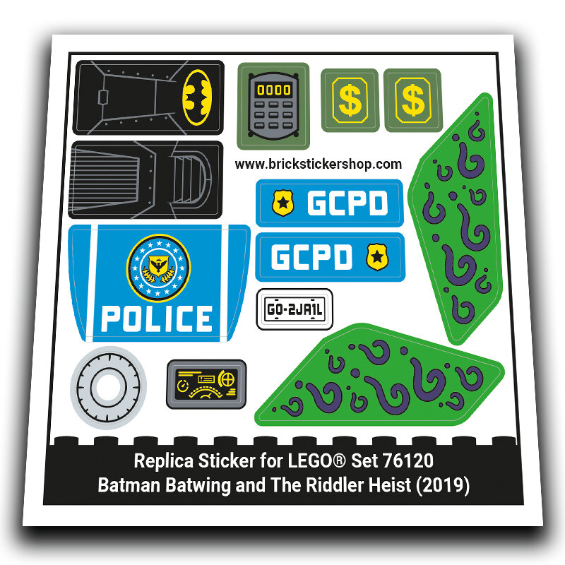 Replacement Sticker for Set 76120 &ndash; Batman Batwing and The Riddler Heist