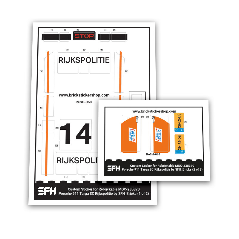 Custom Sticker - Porsche 911 Targa SC Rijkspolitie by SFH_Bricks
