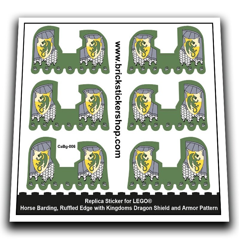 Horse Barding, Kingdoms Dragon Shield and Armor Pattern - CaBg-006 - Afbeelding 1