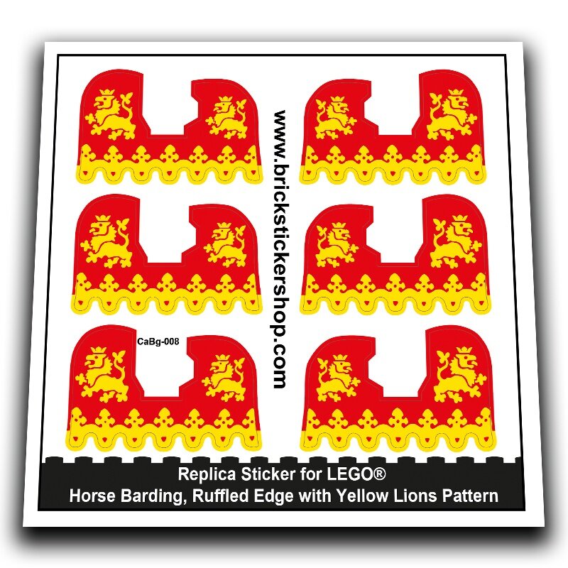 Horse Barding, Yellow Lions Pattern - CaBg-008 - Afbeelding 1