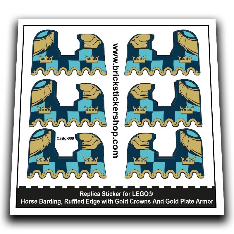 Horse Barding, Gold Crown With Gold Plate Armor - CaBg-009 - Afbeelding 1