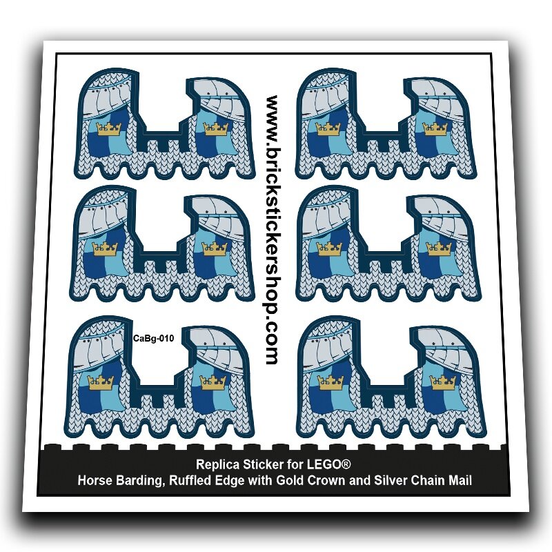 Horse Barding, Gold Crown and Silver Chain Mail - CaBg-010 - Afbeelding 1