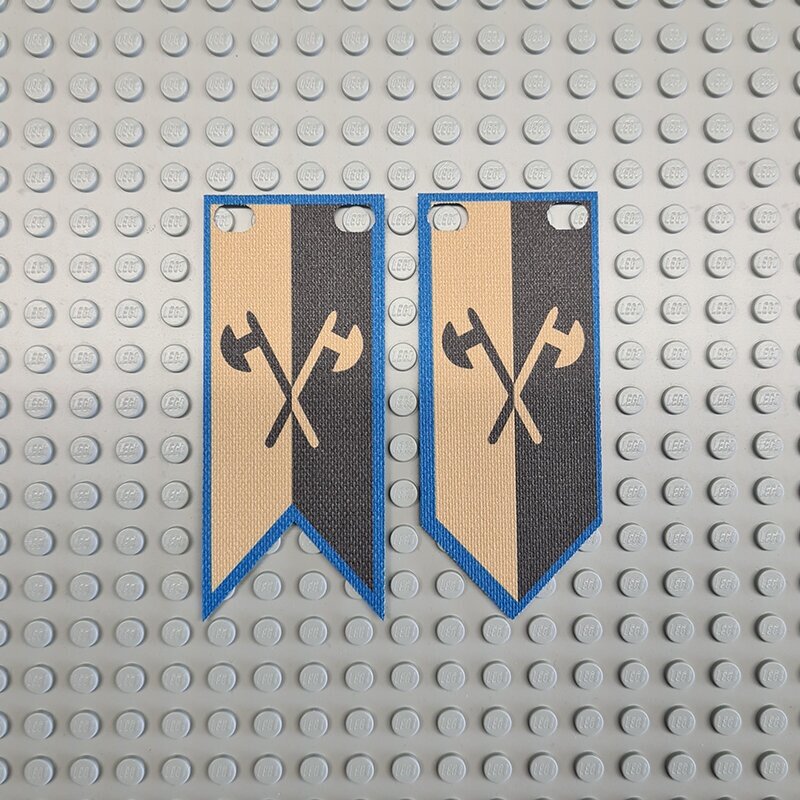 Cloth Banner with Crossed Axes - CaBa-006 - Afbeelding 1