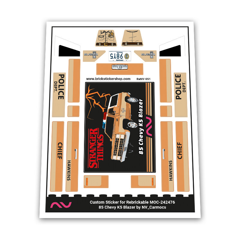 Custom Sticker - Hopper&#039;s Chevrolet K5 Blazer by NV Carmocs