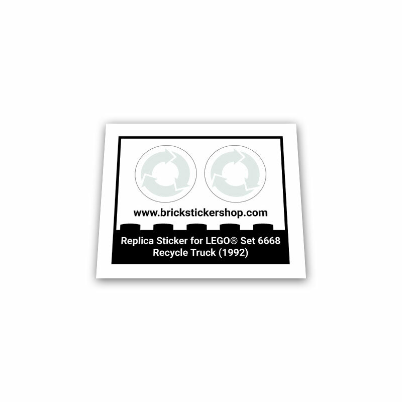 Replacement Sticker for Set 6668 - Recycle Truck