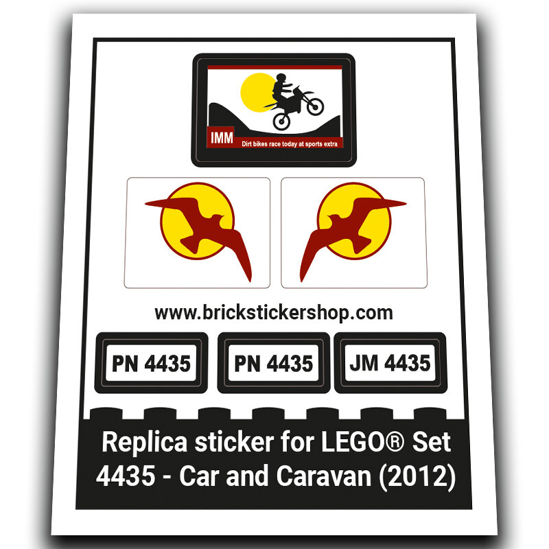 Replacement Sticker voor Set 4435 - Car and Caravan
