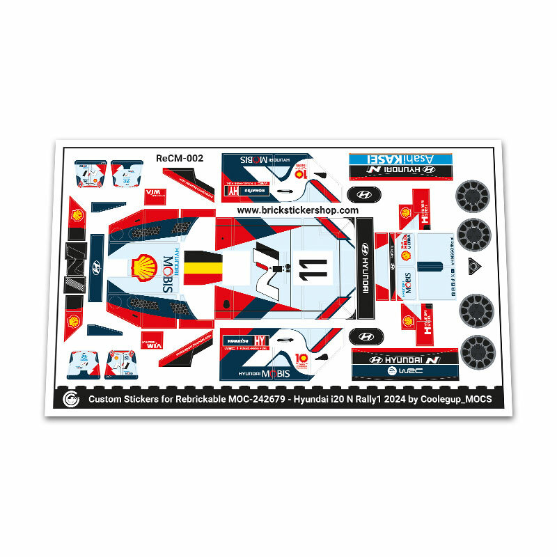 Custom Sticker - Hyundai i20 N Rally1 2024 door Coolegup MOCs