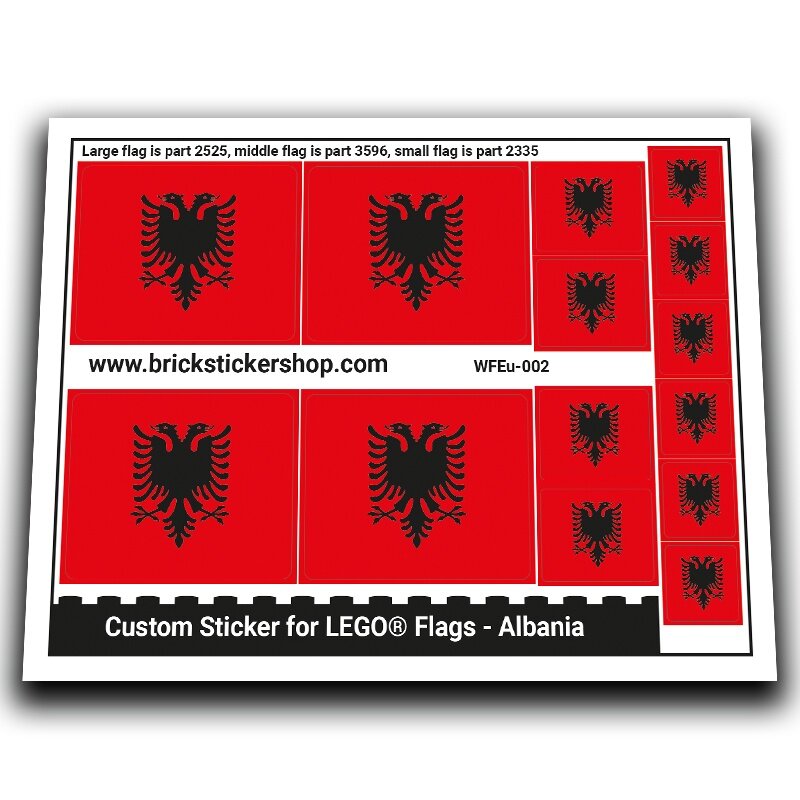Flag of Albania - WFEu-002 - Afbeelding 1