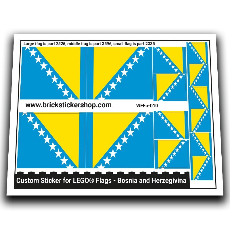 Flag of Bosnia and Herzegovina - WFEu-010 - Afbeelding 1