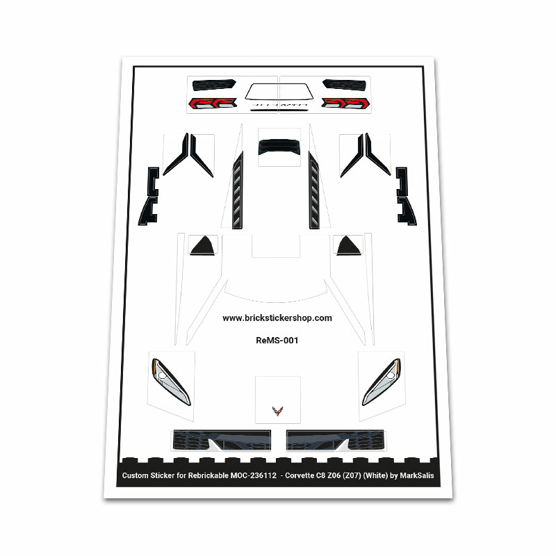 Custom Sticker for MOC - 236112 - Corvette C8 Z06 (Z07) by MarkSurge