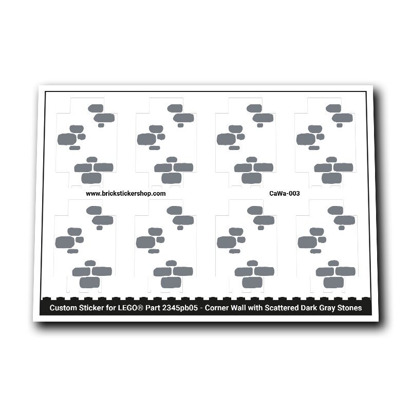 Corner Wall with Scattered Dark Gray Stones - CaWa-003 - Afbeelding 1