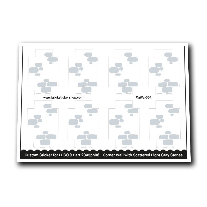 Corner Wall with Scattered Light Gray Stones - CaWa-004 - Afbeelding 1