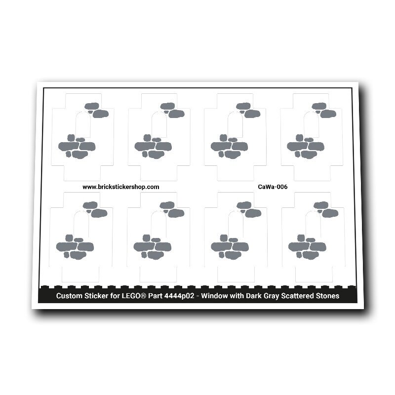 Window with Dark Gray Scattered Stones - CaWa-006 - Afbeelding 1