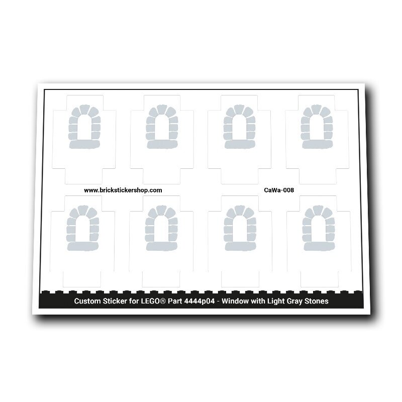 Window with Light Gray Stones - CaWa-008 - Afbeelding 1