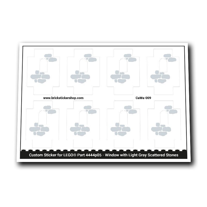 Window with Light Gray Scattered Stones - CaWa-009 - Afbeelding 1