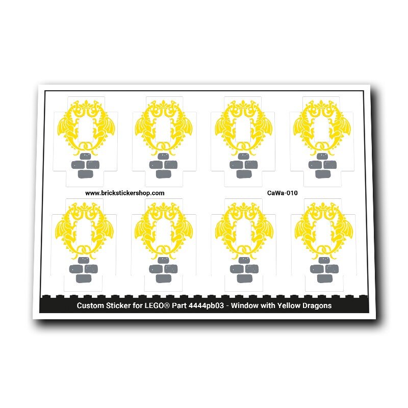Window with Yellow Dragons - CaWa-010 - Afbeelding 1