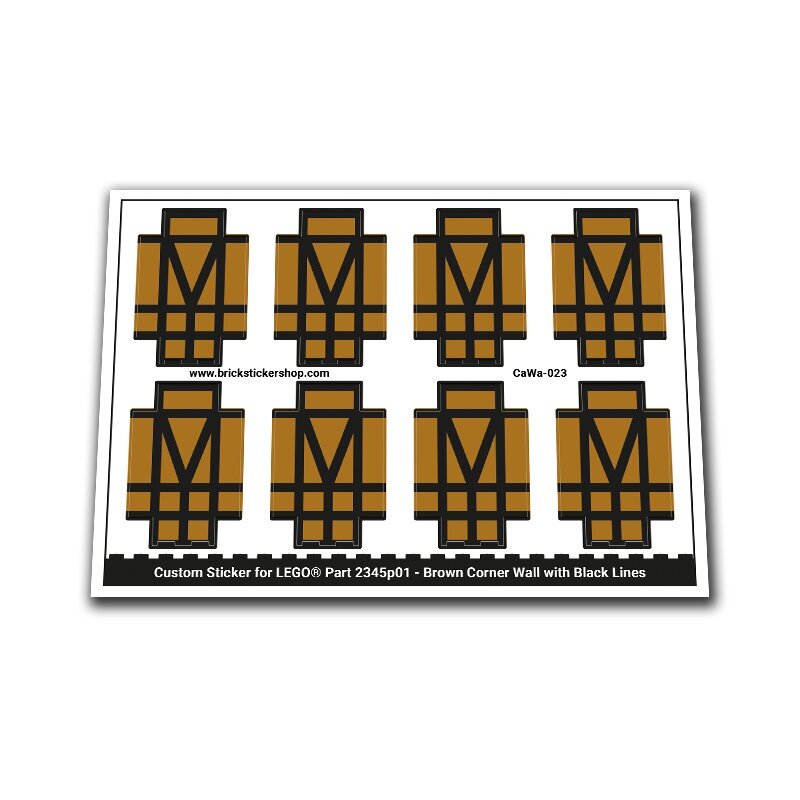 Brown Corner Wall with Black Lines - CaWa-023 - Afbeelding 1