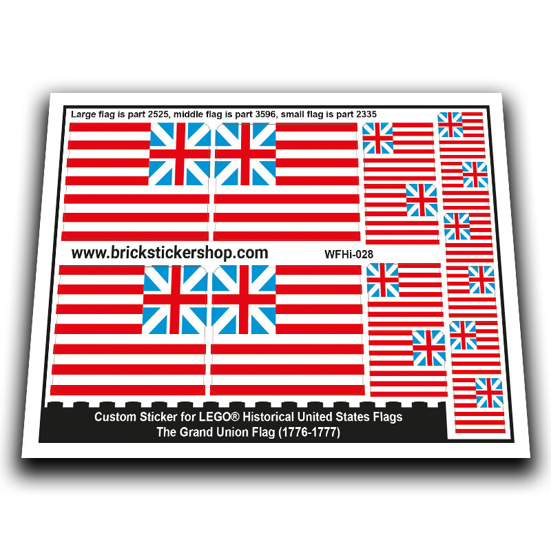 Custom Sticker - Flag - Grand Union Flag (1776-1777)