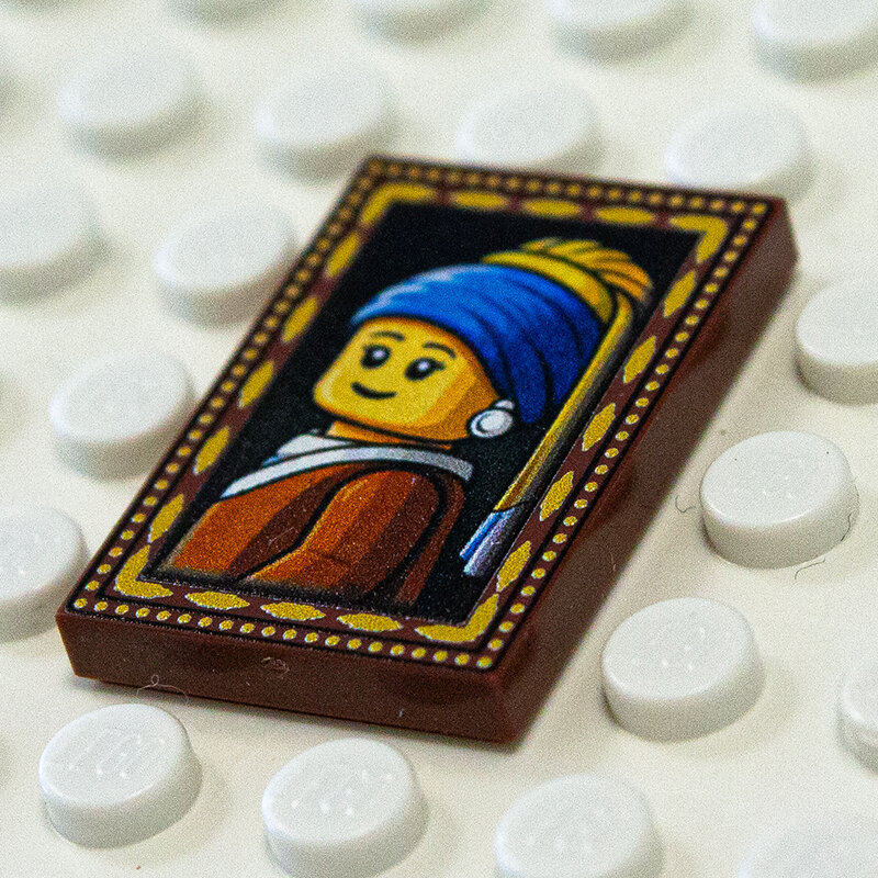 Printed Part - 2X3 Tile - Girl with a Pearl Earring