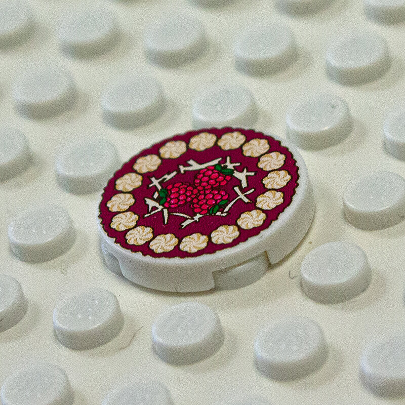 Printed Part - 2X2 Round Tile - Red Velvet Pie