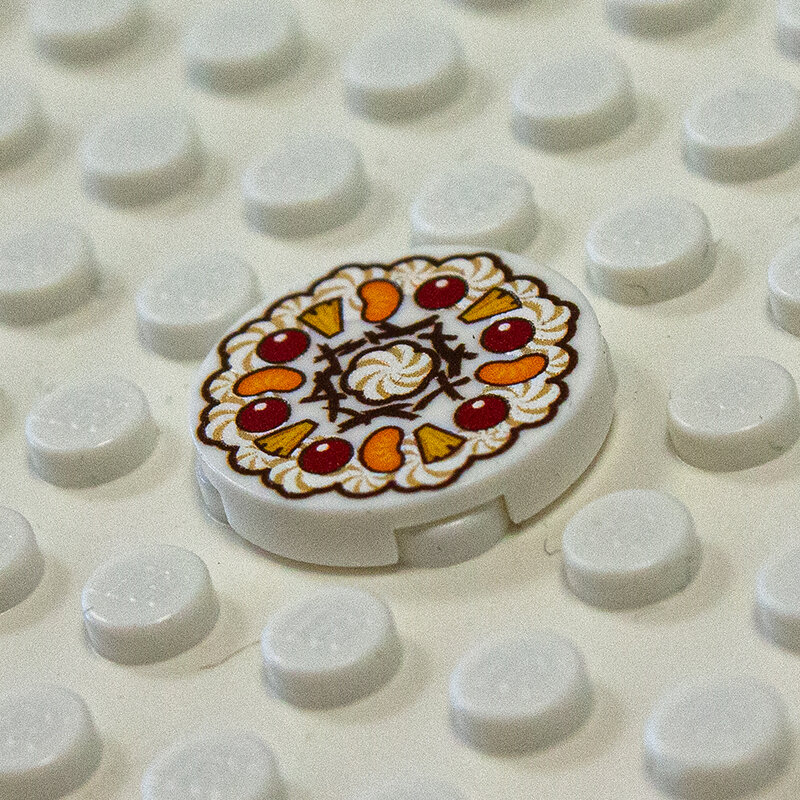 Printed Part - 2X2 Round Tile - Cream Pie