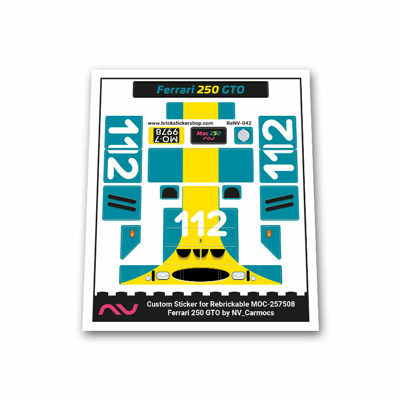 Custom Sticker for MOC - Ferrari 250 GTO by NV_Carmocs