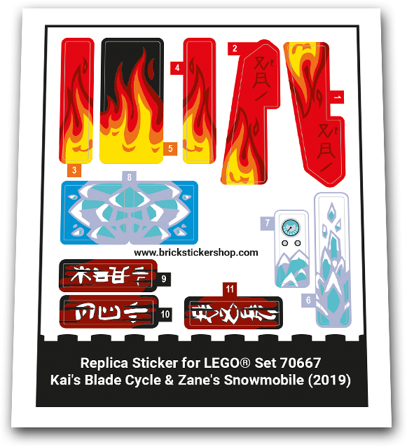 70667 - Kai's Blade Cycle &amp; Zane's Snowmobile - L0070667 - Afbeelding 1