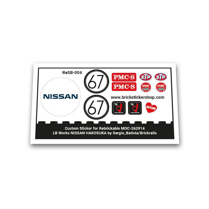 Custom Sticker for MOC - 232564 - LB Works NISSAN HAKOSUKA by Sergio Batista