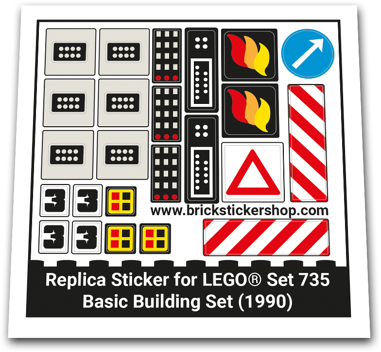 Replacement Sticker for Set 735 - Basic Building Set