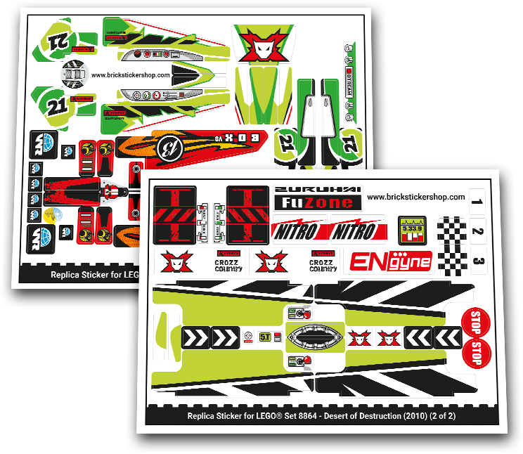 Replacement Sticker for Set 8864 - Desert of Destruction
