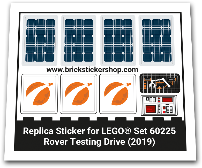Replacement Sticker for Set 60225 - Rover Testing Drive