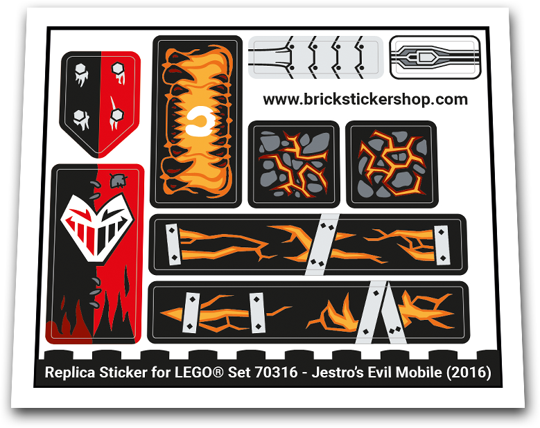 Replacement Sticker for Set 70316 - Jestro's Evil Mobile