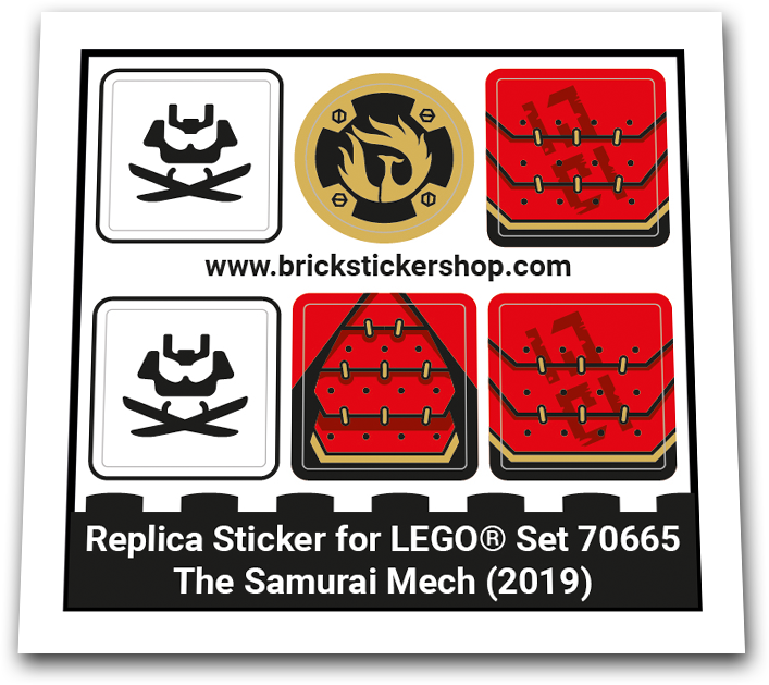 Replacement Sticker for Set 70655 - The Samurai Mech