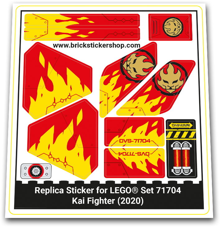 Replacement Sticker for Set 71704 - Kai Fighter