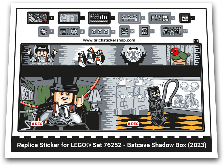 Replacement Sticker for Set 76252 - Batcave Shadow Box