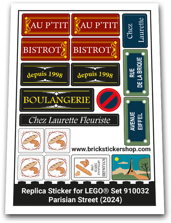 Replacement Sticker for Set 910032 - Parisian Street