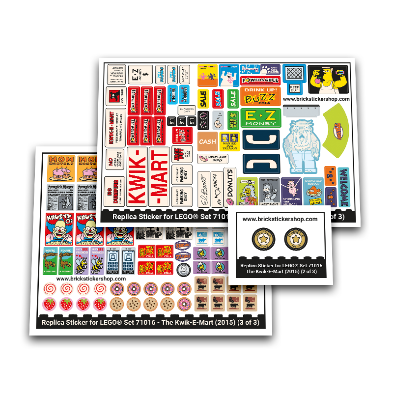 Replacement Sticker for Set 71016 - The Kwik-E-Mart