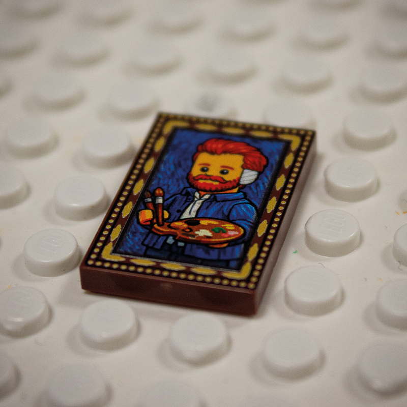 Printed Part - 2X3 Tile - Van Gogh Self-Portrait without Ear
