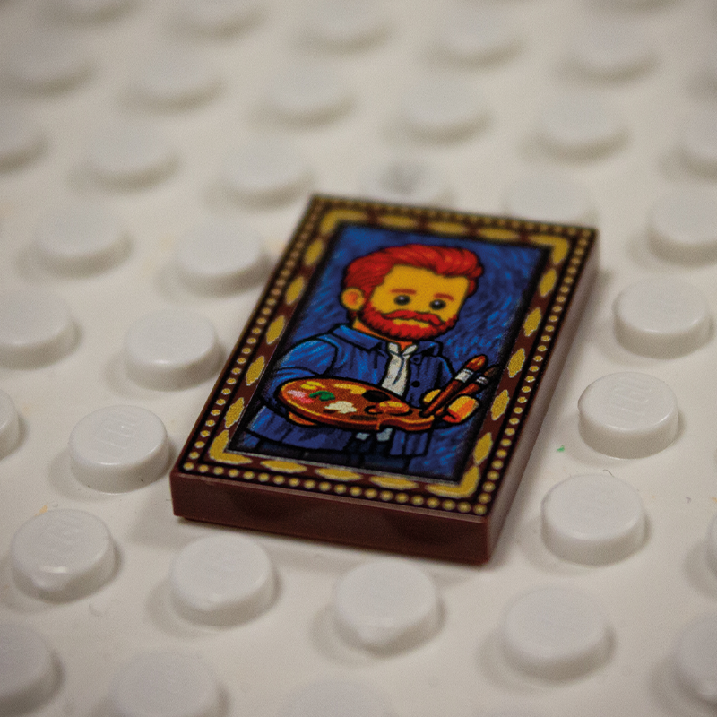 Printed Part - 2X3 Tile - Van Gogh Self-Portrait with Ear
