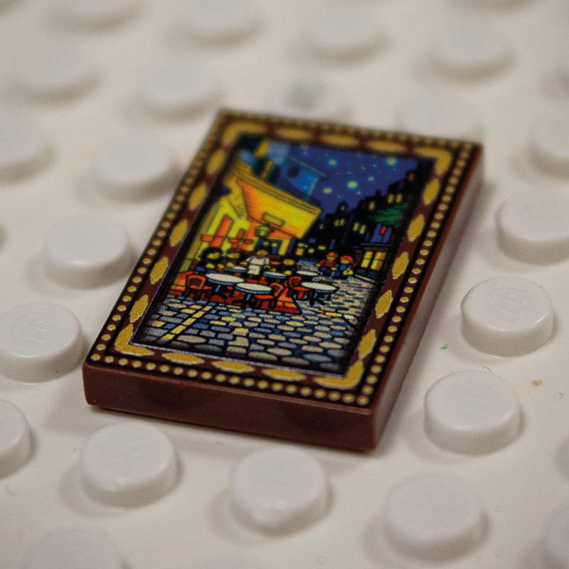 Parte stampata - Piastrella 2x3 - Terrazza del caff&egrave; di notte