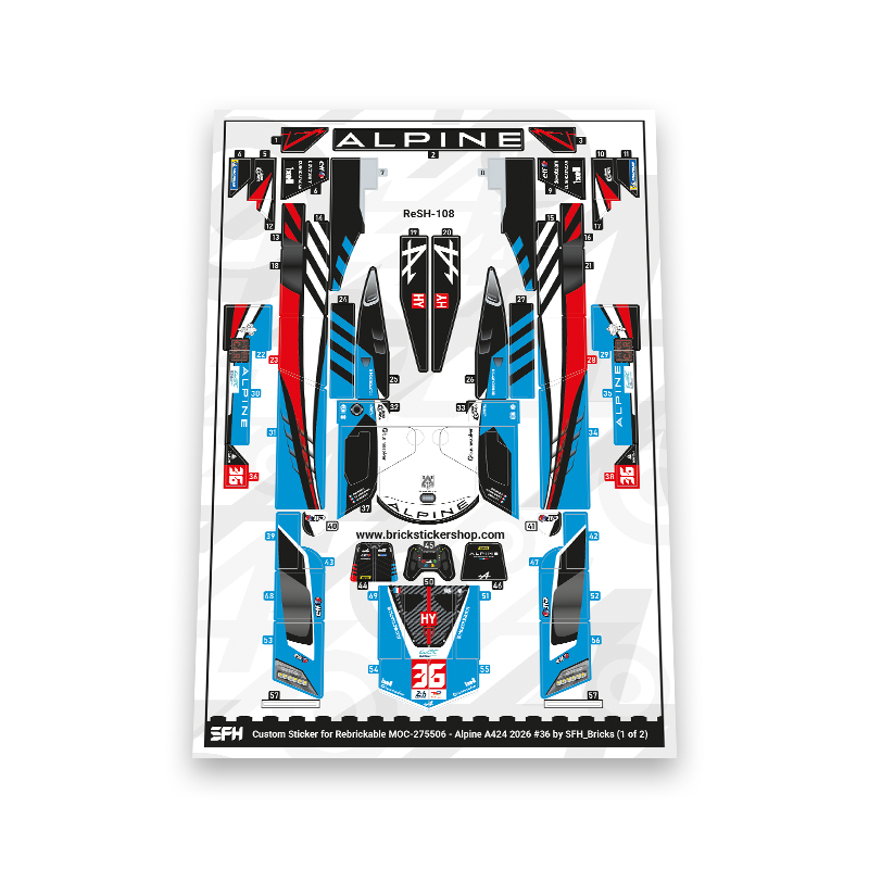 Custom Sticker - Alpine A424 2026 NR36 by SFH_Bricks
