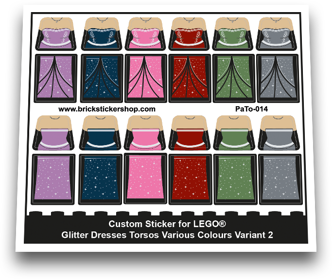 Glitter Dresses Various Colours Variant 2 - PaTo-014 - Afbeelding 1