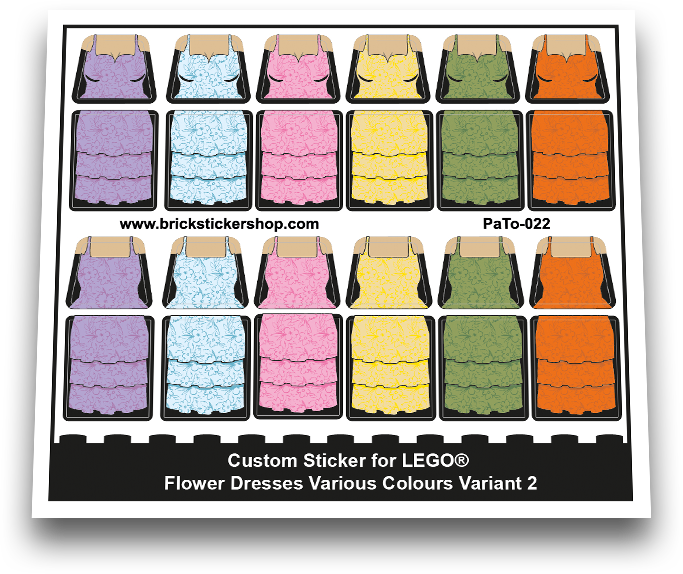 Flower Dresses Various Colours Variant 2 - PaTo-022 - Afbeelding 1