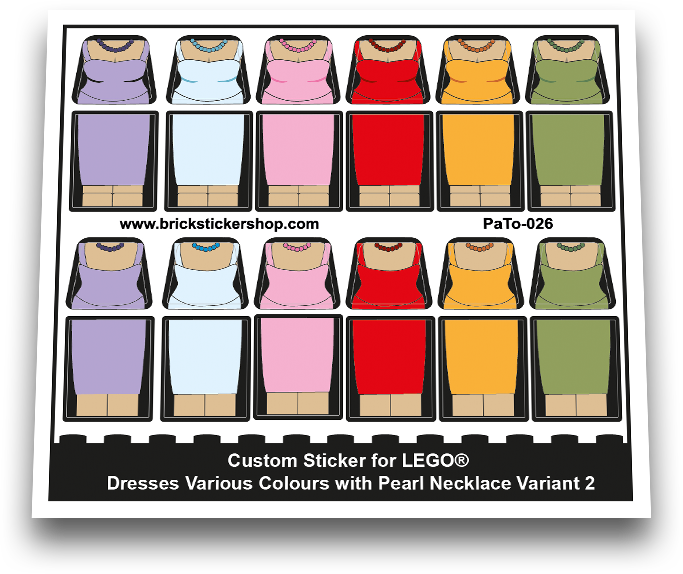 Dresses Various Colours with Pearl Necklace Variant 2 - PaTo-026 - Afbeelding 1