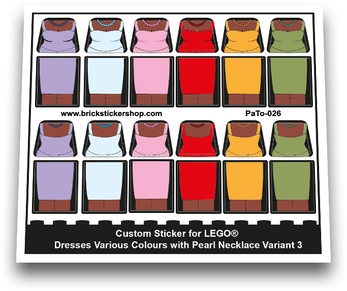 Dresses Various Colours with Pearl Necklace Variant 3 - PaTo-027 - Afbeelding 1